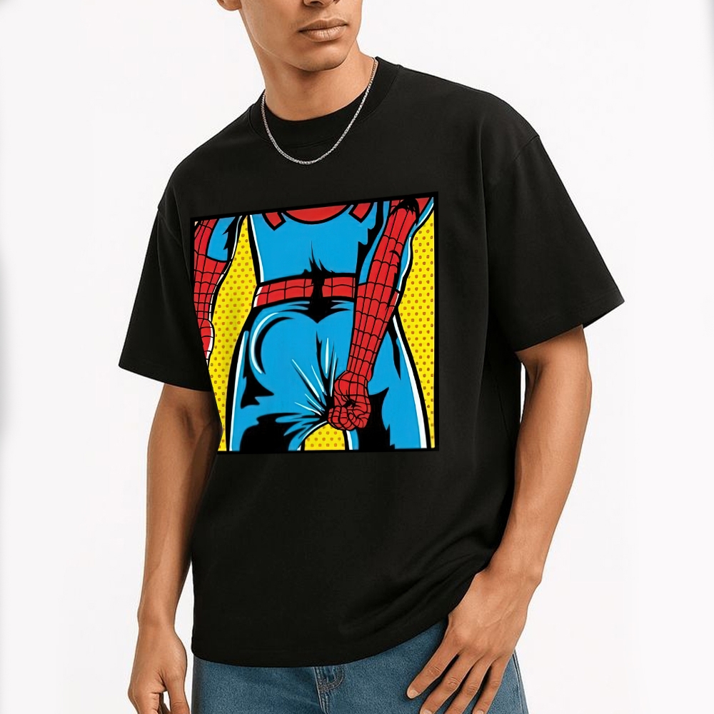 "Spider-Booty" Pop Art Spider-Man Cotton T-shirt
