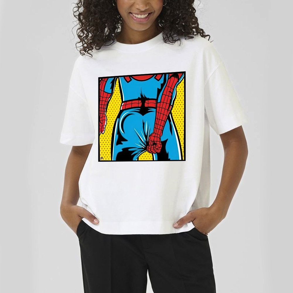 "Spider-Booty" Pop Art Spider-Man Cotton T-shirt
