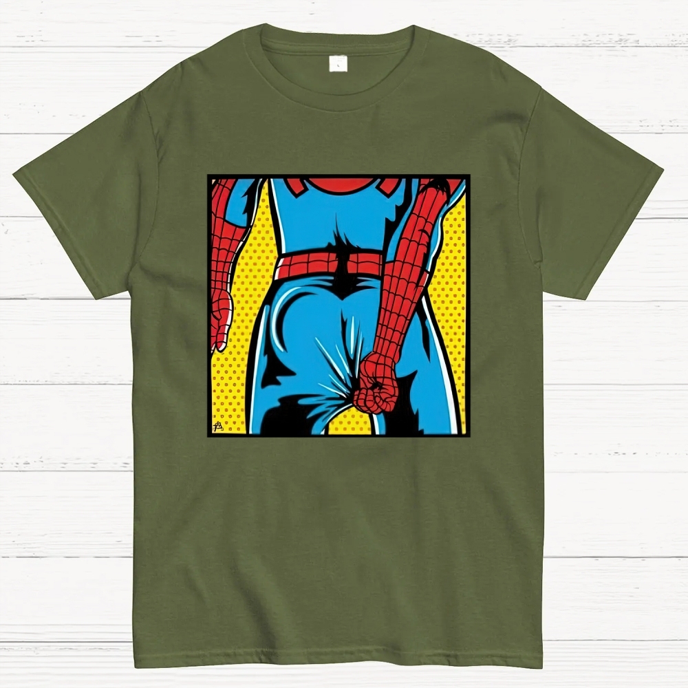 "Spider-Booty" Pop Art Spider-Man Cotton T-shirt