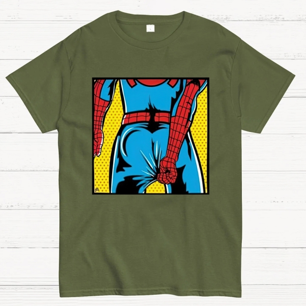"Spider-Booty" Pop Art Spider-Man Cotton T-shirt