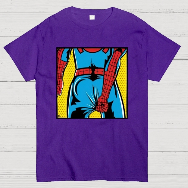 "Spider-Booty" Pop Art Spider-Man Cotton T-shirt