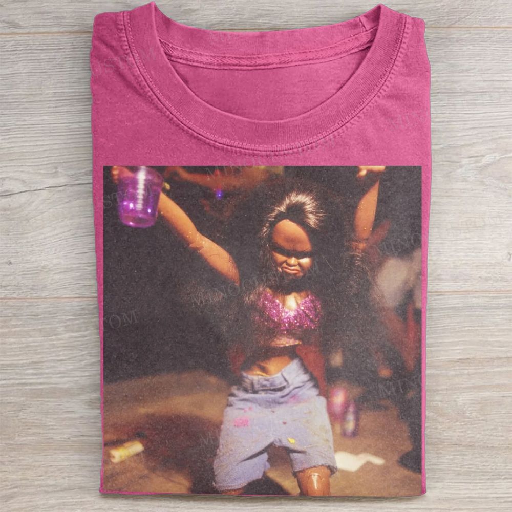 Party Queen Barbie Rave Vintage Washed Tee