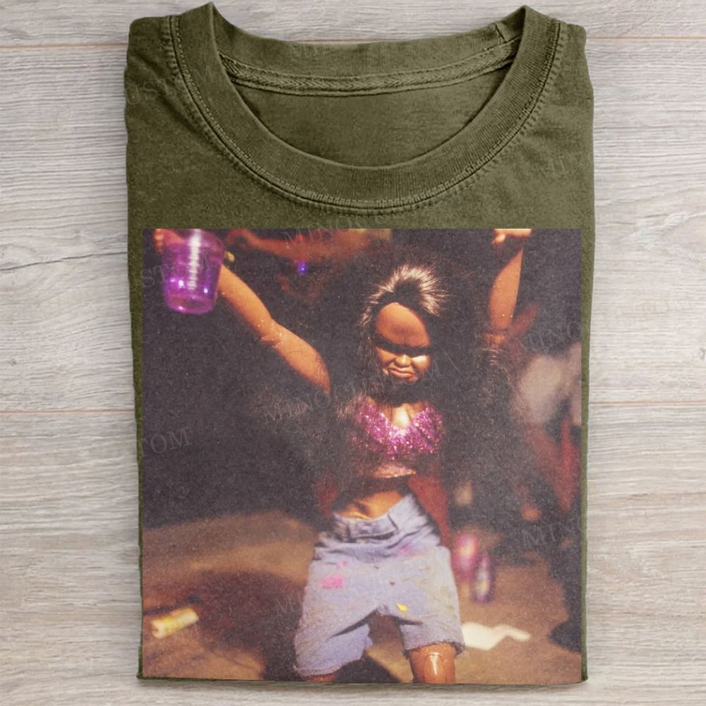 Party Queen Barbie Rave Vintage Washed Tee