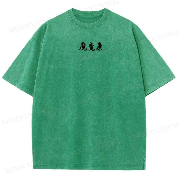 Retro Gothic Anime Washed T-Shirt 