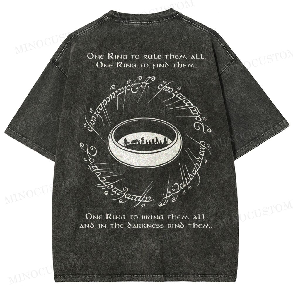Fantasy Ring Silhouette Washed T-Shirt 