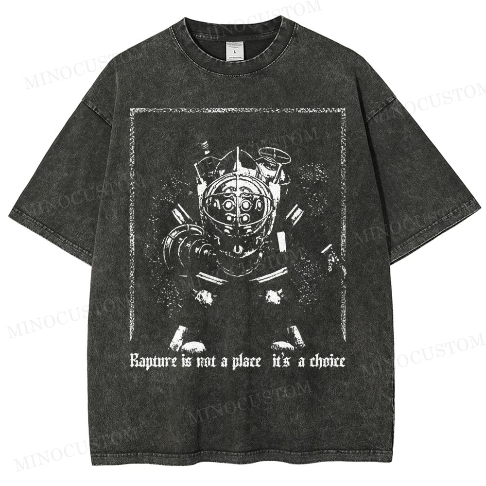 Vintage Gamers Deep Sea Washed T-Shirt 