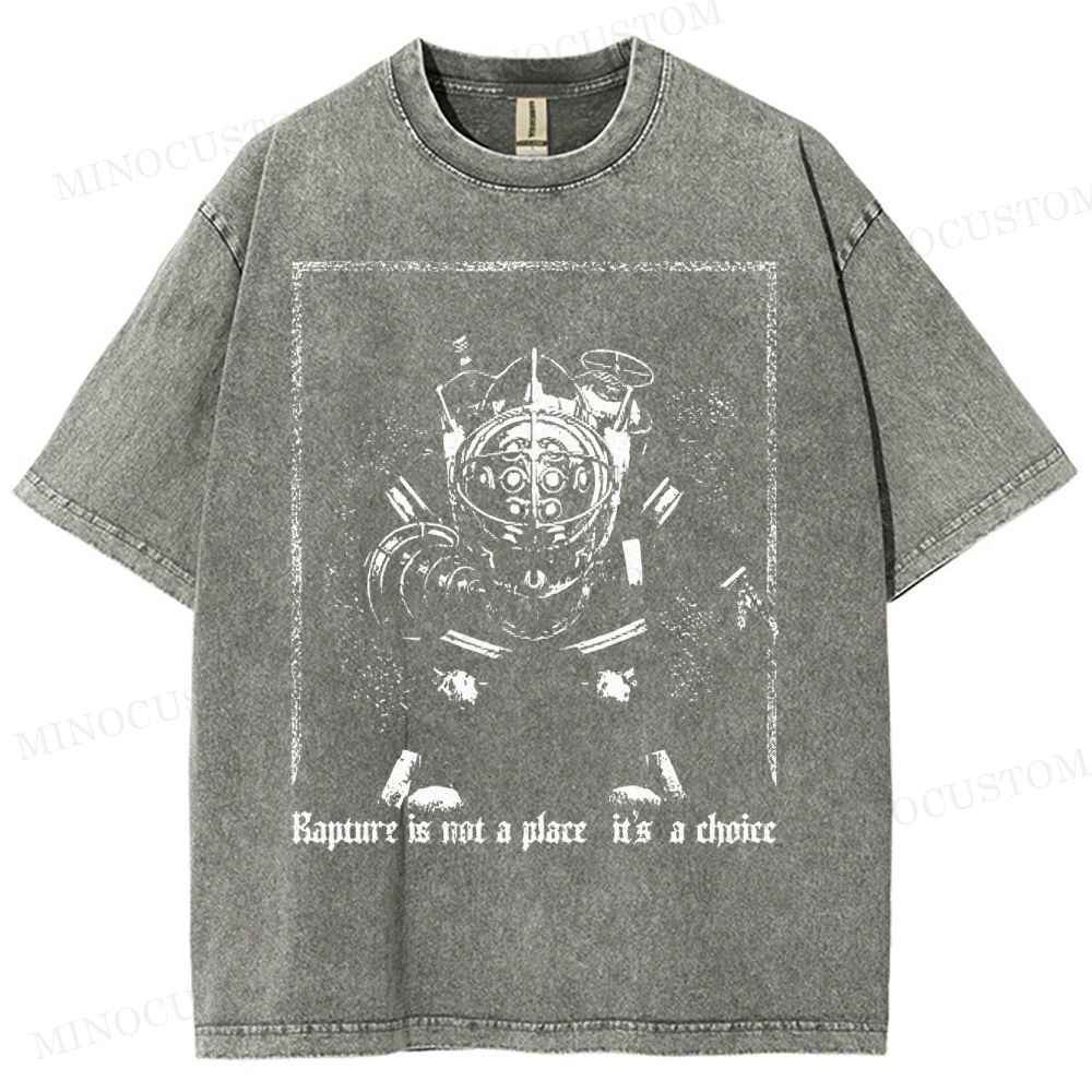 Vintage Gamers Deep Sea Washed T-Shirt 