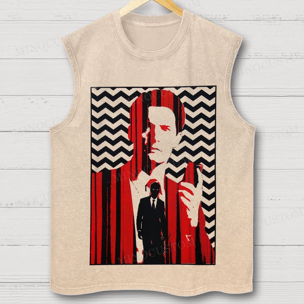 Twin Peaks Agent Cooper Red Room Graphic Washed Vest