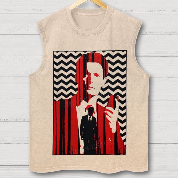 Twin Peaks Agent Cooper Red Room Graphic Washed Vest