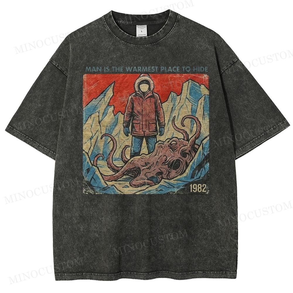 Retro Horror Graphic Washed T-Shirt 