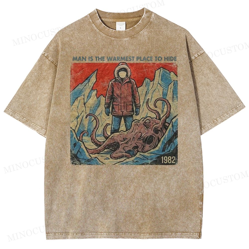 Retro Horror Graphic Washed T-Shirt 