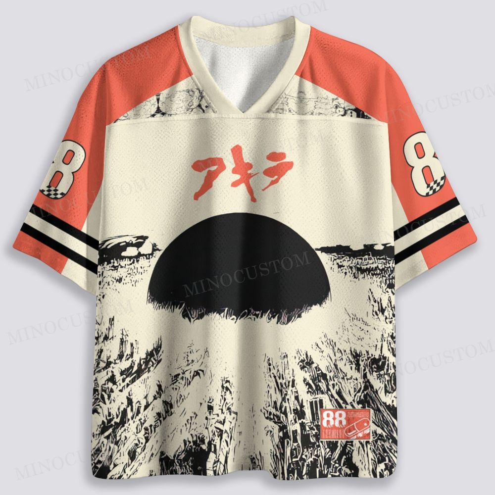 Vintage Manga Graphic Breathable Mesh Jersey 