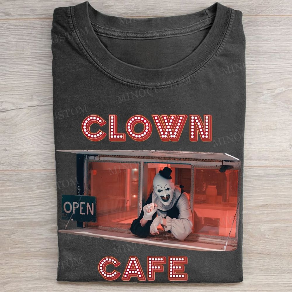 "Clown Cafe" Art the Clown Vintage Washed Tee