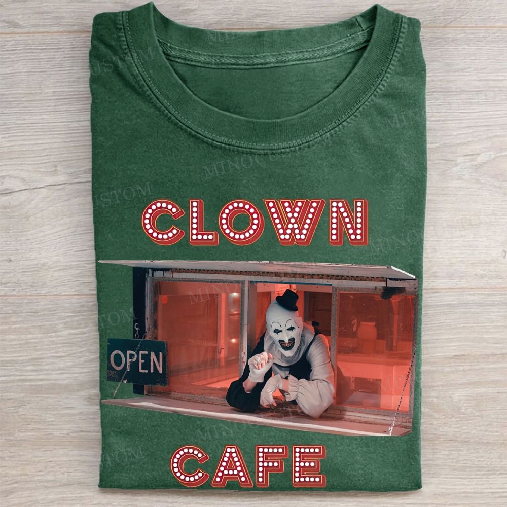 "Clown Cafe" Art the Clown Vintage Washed Tee