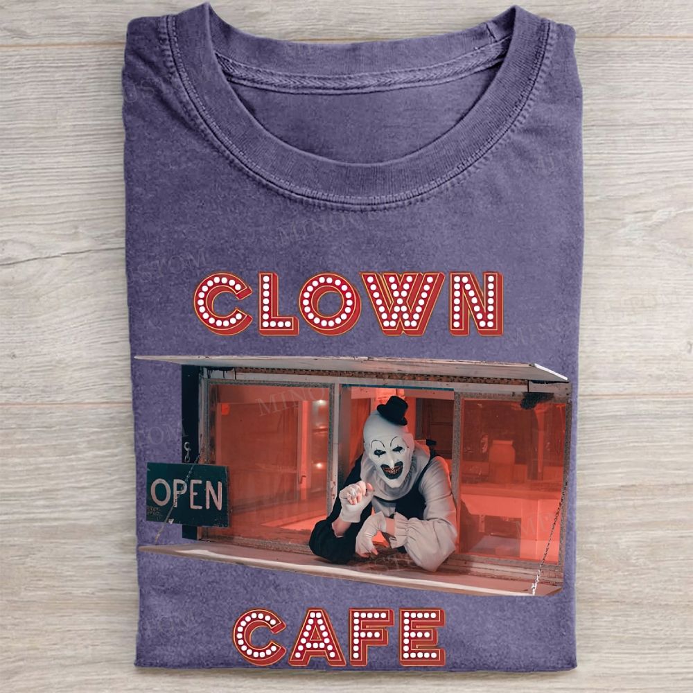 "Clown Cafe" Art the Clown Vintage Washed Tee