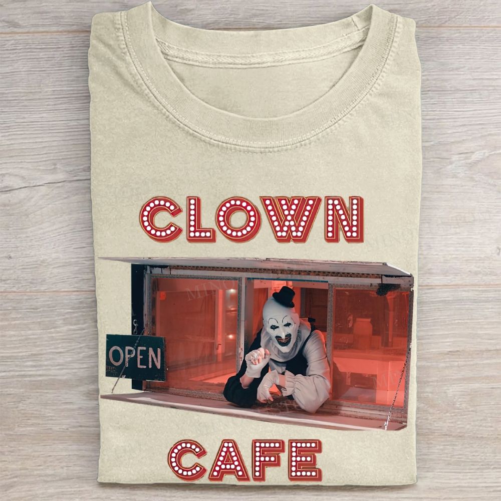 "Clown Cafe" Art the Clown Vintage Washed Tee