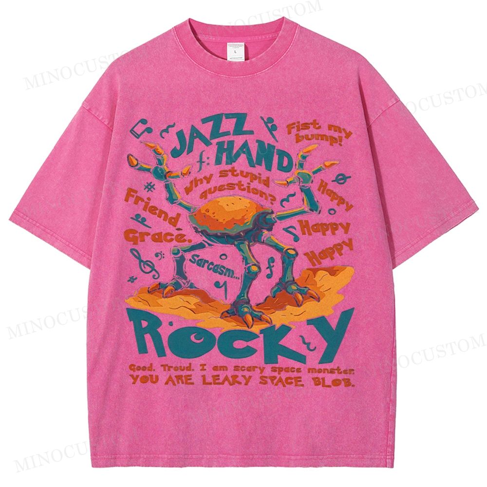 "Jazz Hand Rocky" Space Crab Meme Washed T-Shirt