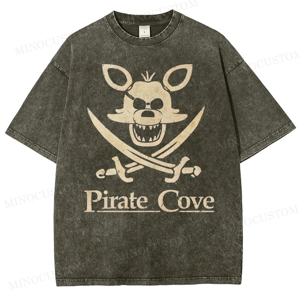 "Pirate Cove Foxy" FNAF Washed T-Shirt