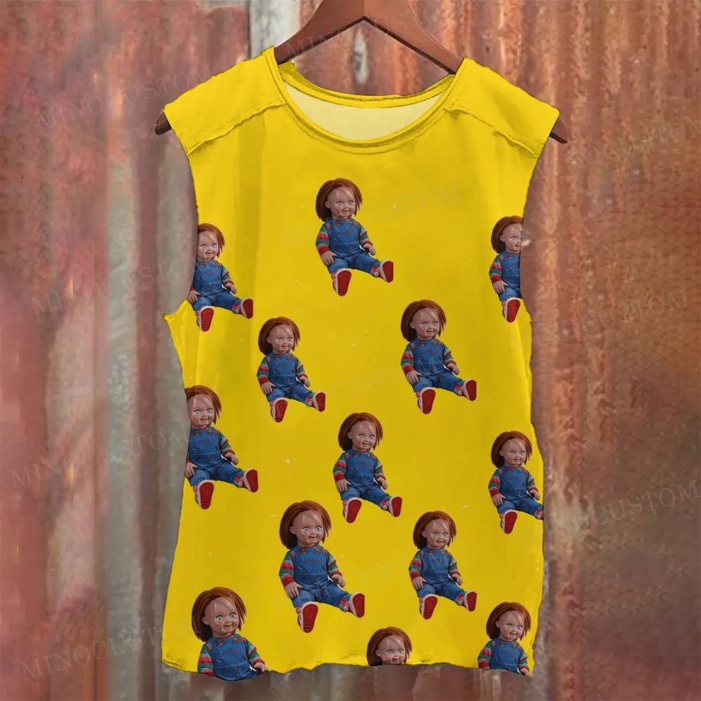 "Chucky All Over" Horror Doll Printed Tank Top