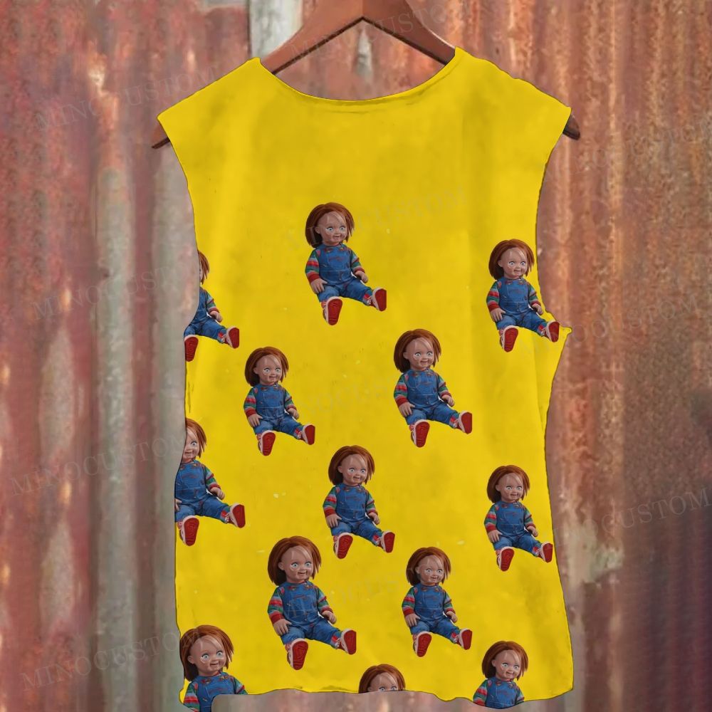 "Chucky All Over" Horror Doll Printed Tank Top