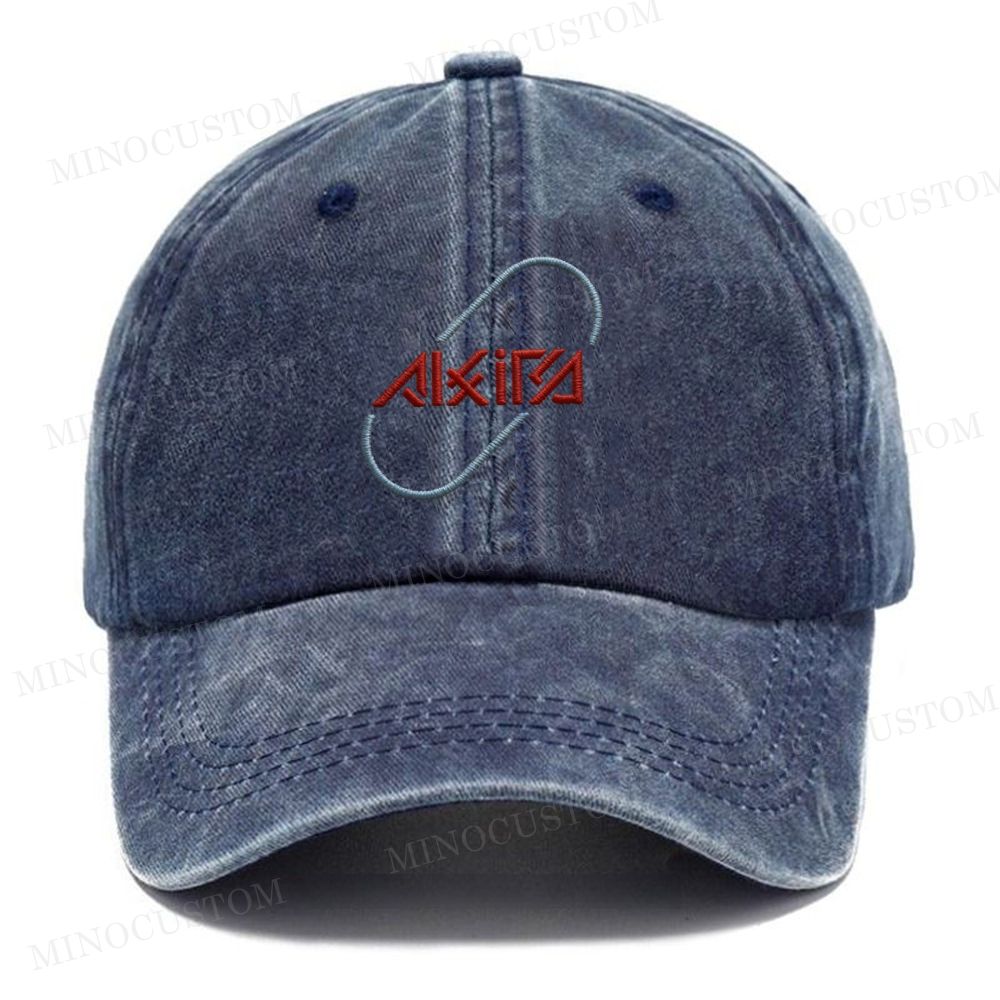 Embroidery Denim Baseball Cap Vintage Casual Washed Cap