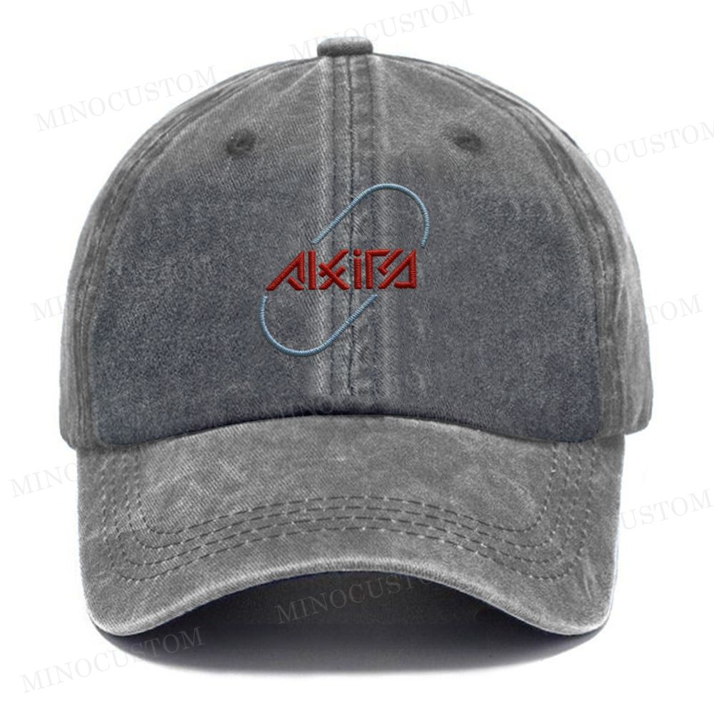 Embroidery Denim Baseball Cap Vintage Casual Washed Cap