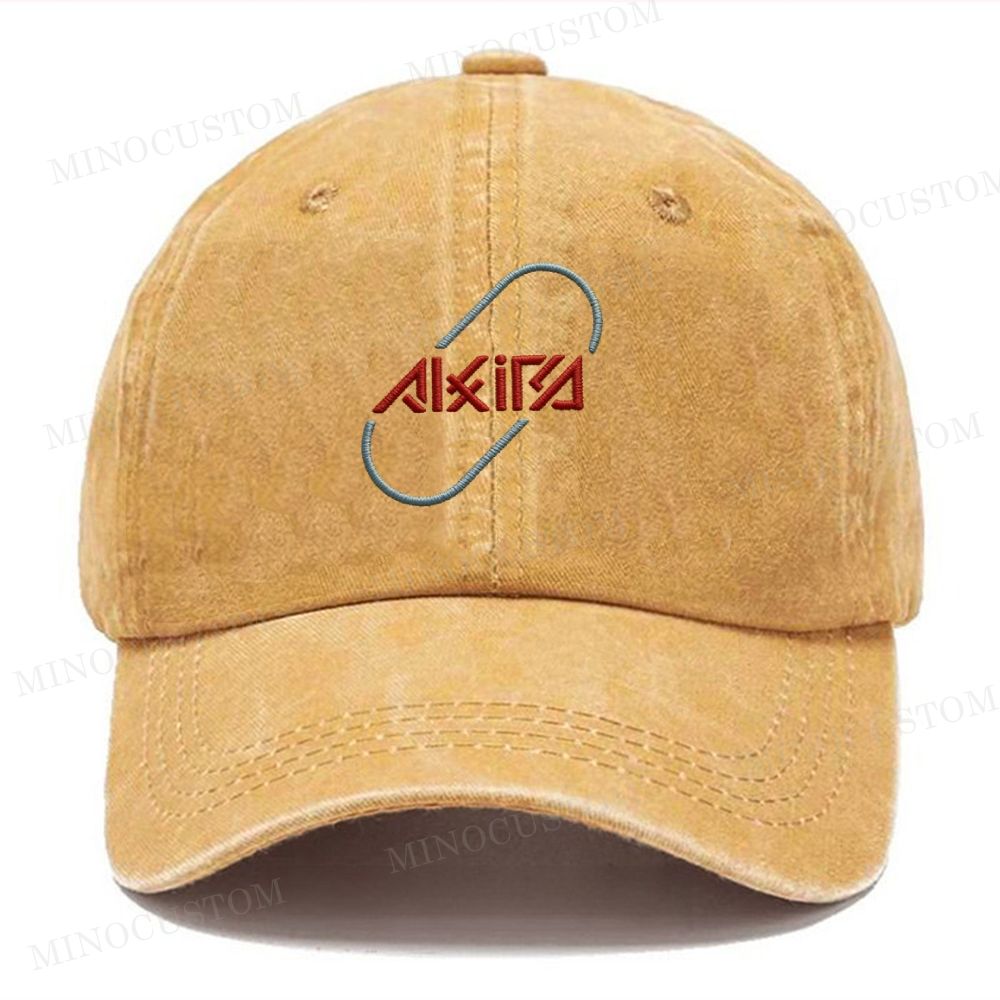 Embroidery Denim Baseball Cap Vintage Casual Washed Cap