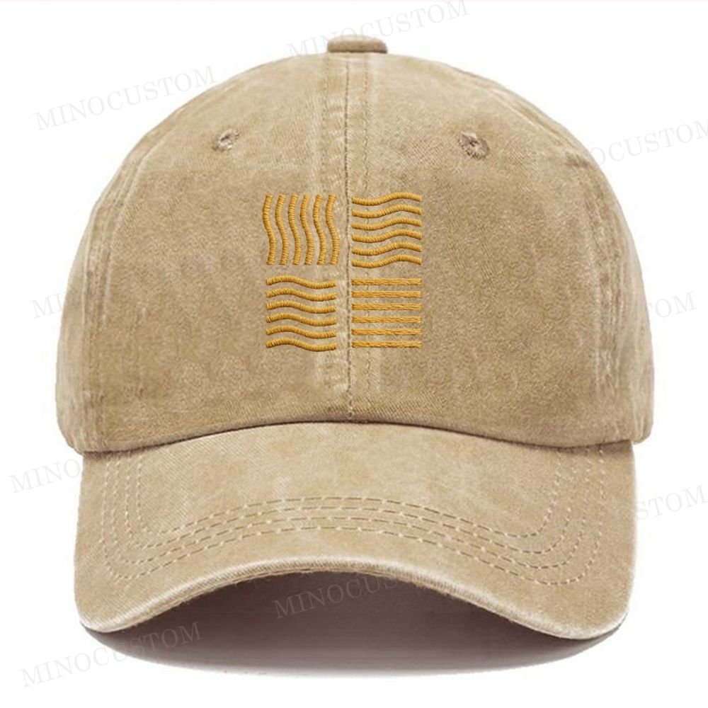 Embroidered  Elemental Stone Washed Cap 