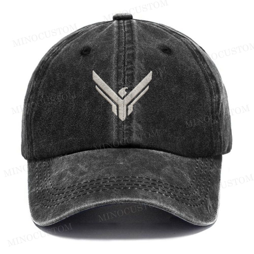 Embroidered Retro Sci-Fi  Washed Cap 