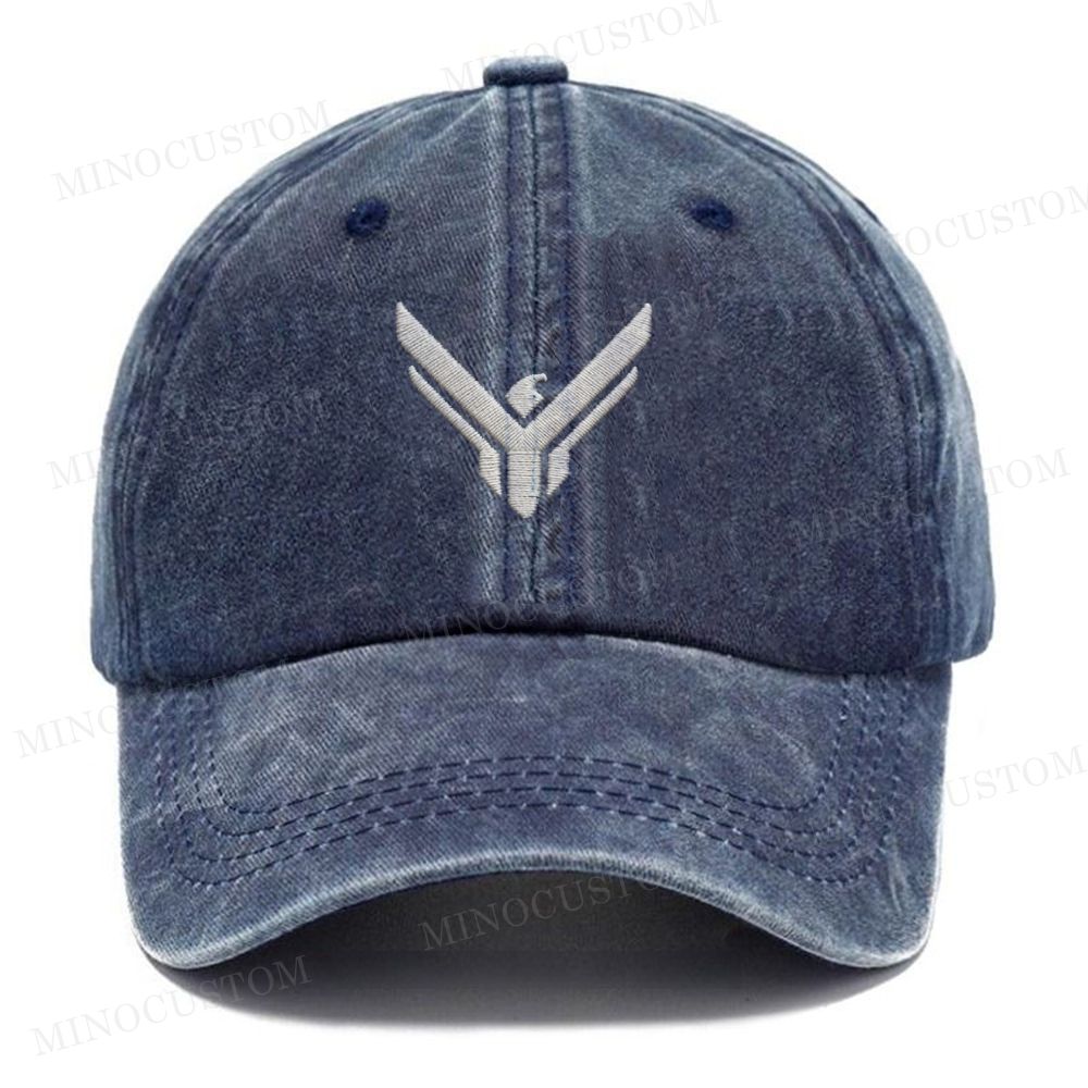 Embroidered Retro Sci-Fi  Washed Cap 