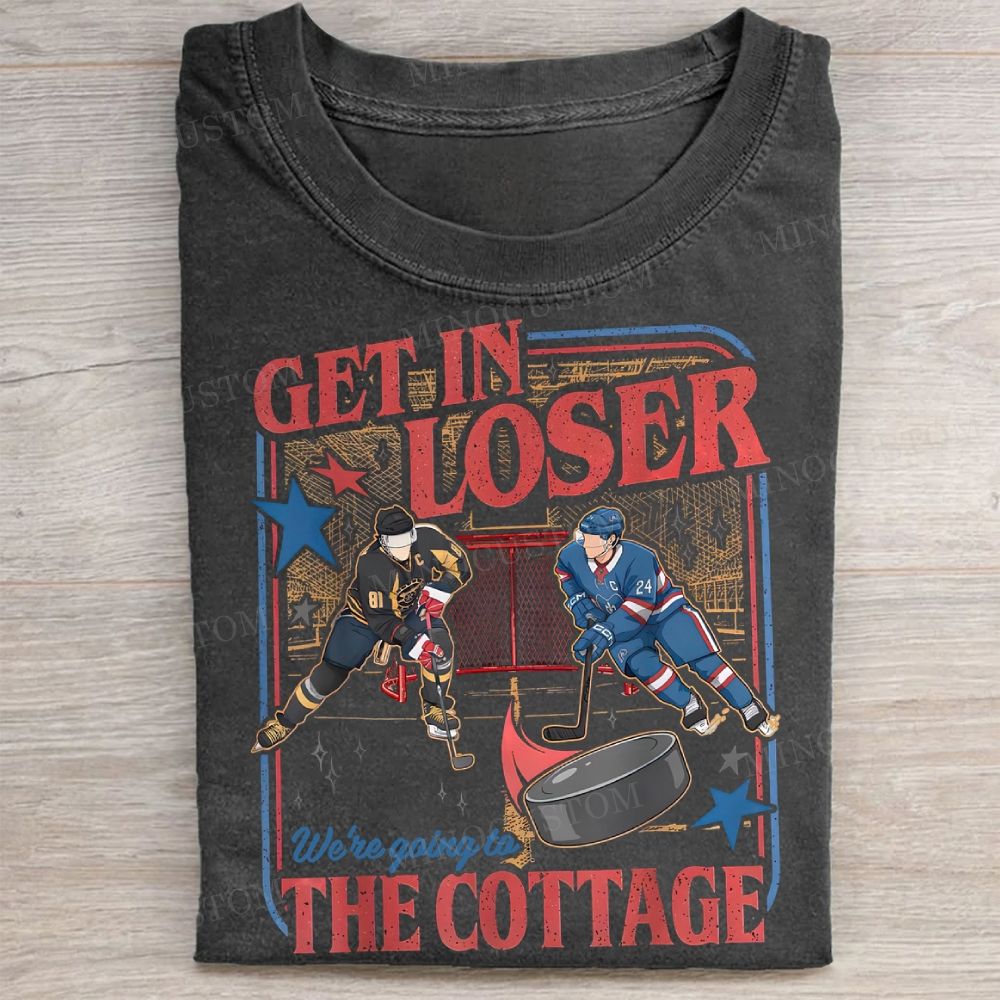 Get In Loser, Movie Book Fans Gift Washed Tee 