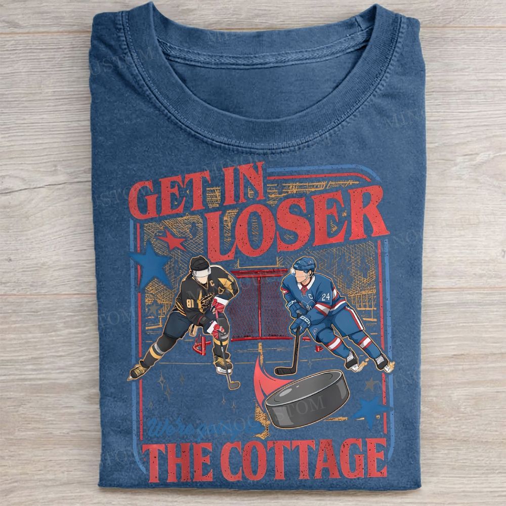Get In Loser, Movie Book Fans Gift Washed Tee 