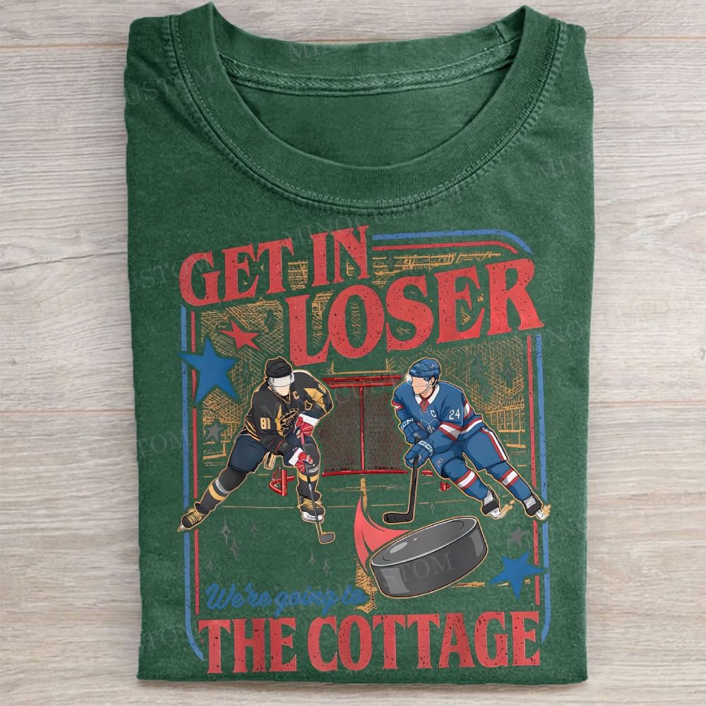 Get In Loser, Movie Book Fans Gift Washed Tee 