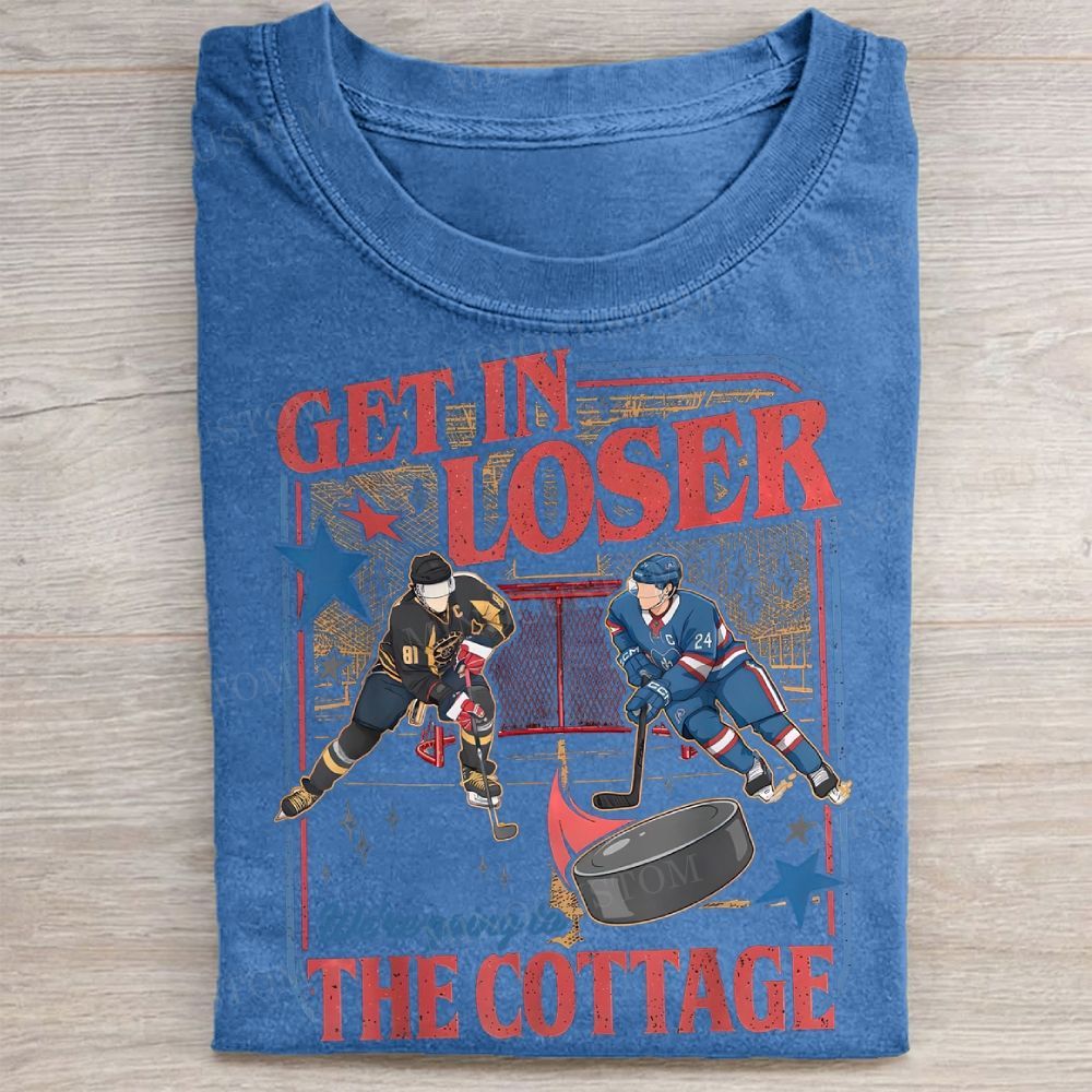 Get In Loser, Movie Book Fans Gift Washed Tee 