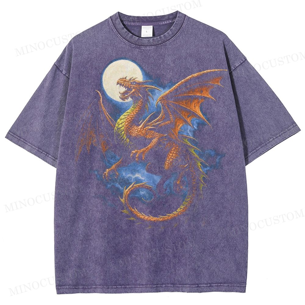 Vintage Dragon 90s Graphic Washed T-Shirt 