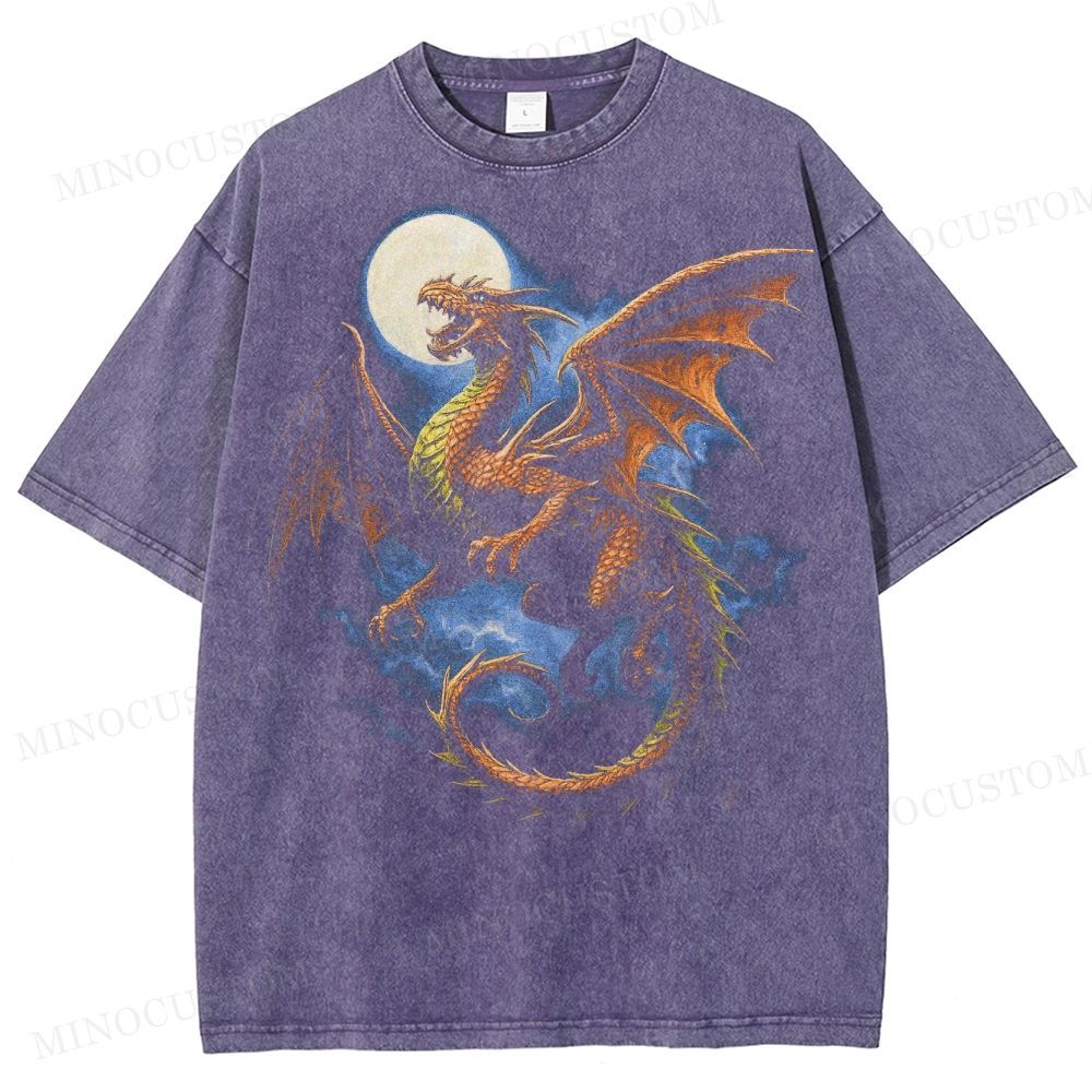 Vintage Dragon 90s Graphic Washed T-Shirt 