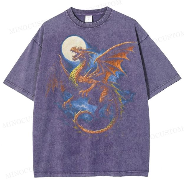 Vintage Dragon 90s Graphic Washed T-Shirt 