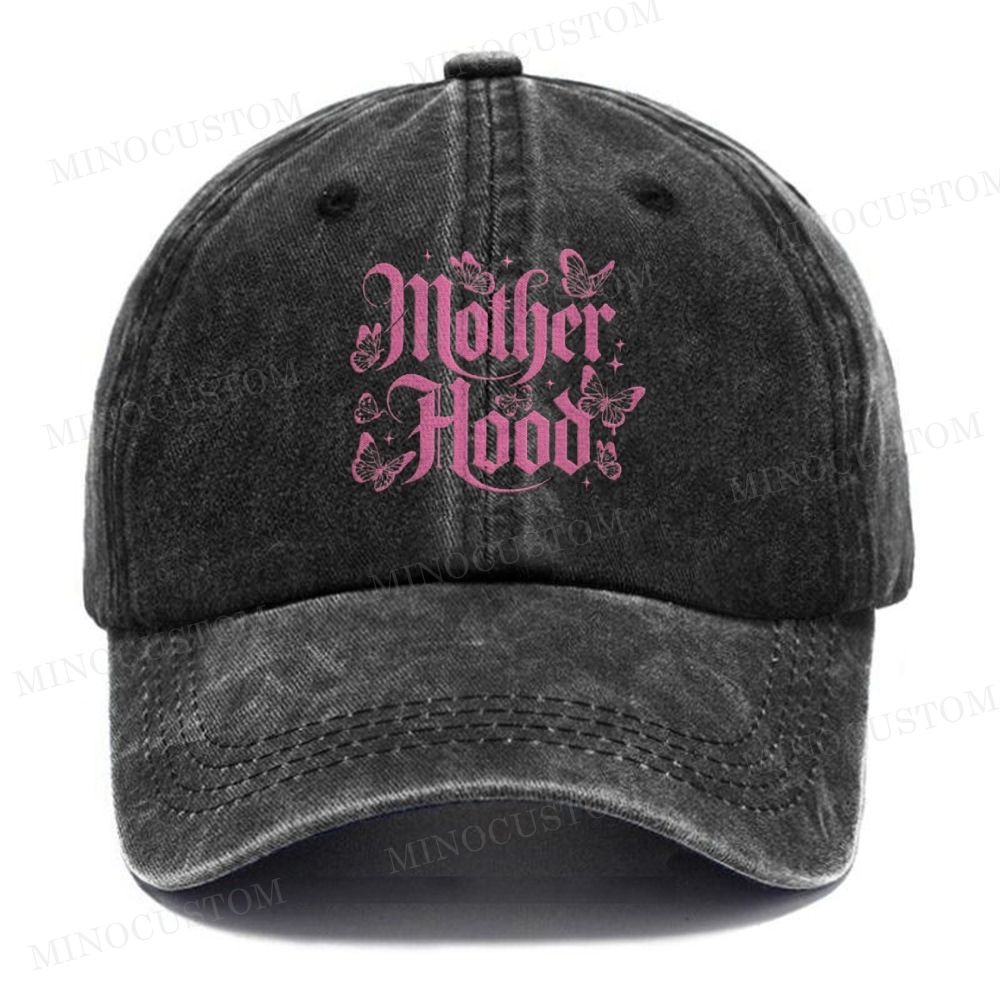 Mother Hood Butterfly Vintage Casual Washed Cap