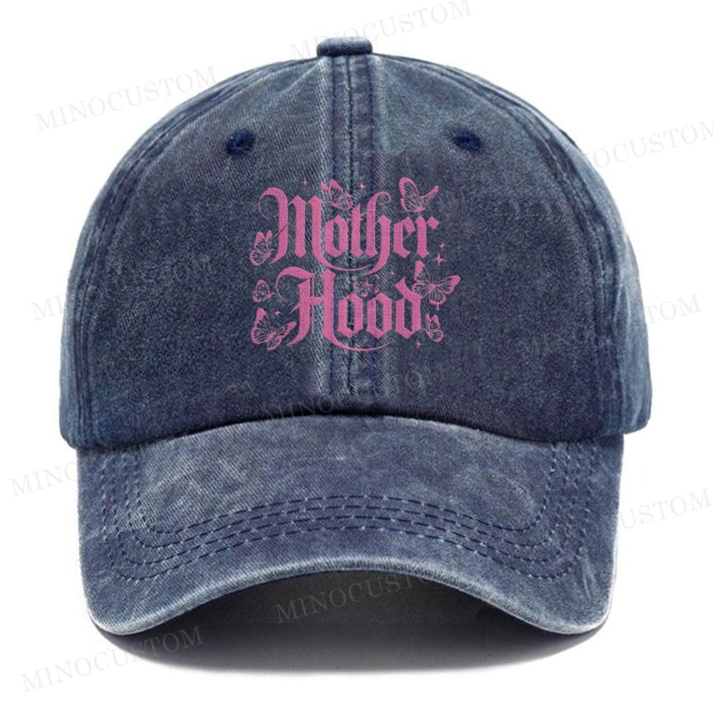 Mother Hood Butterfly Vintage Casual Washed Cap