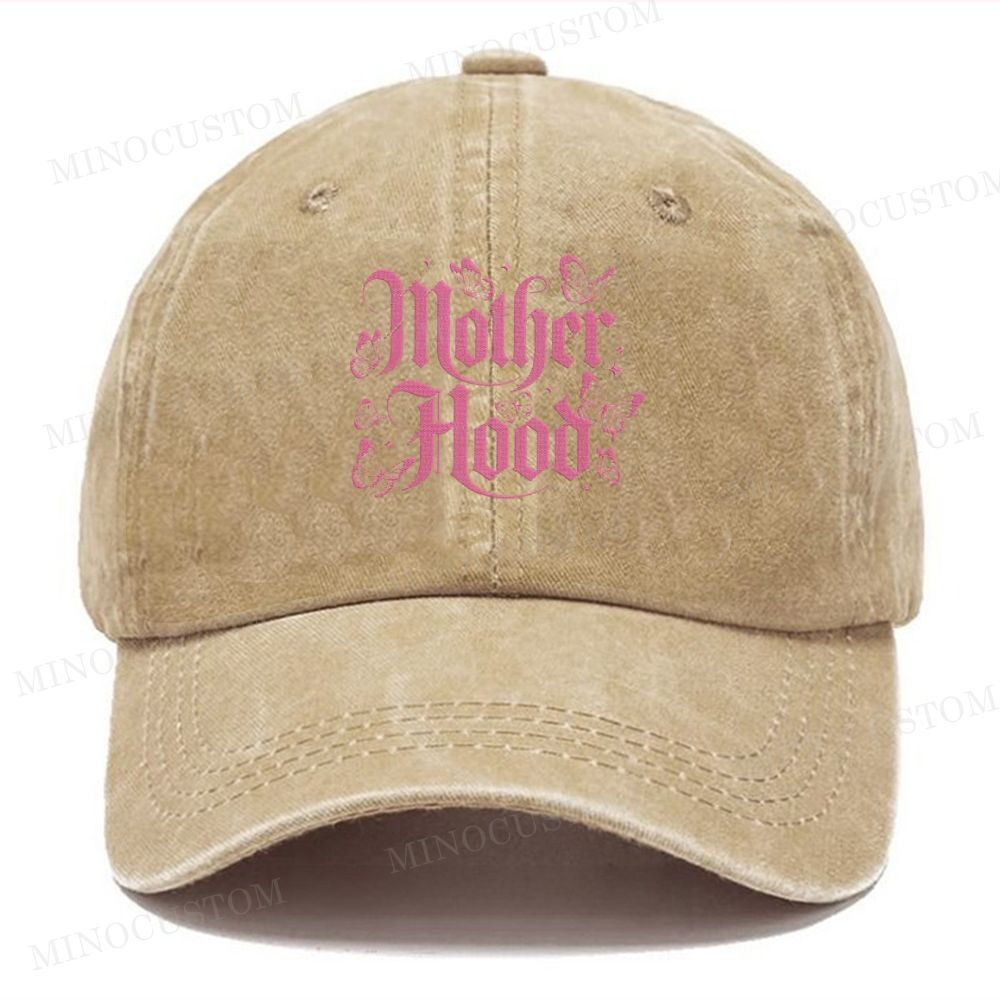 Mother Hood Butterfly Vintage Casual Washed Cap
