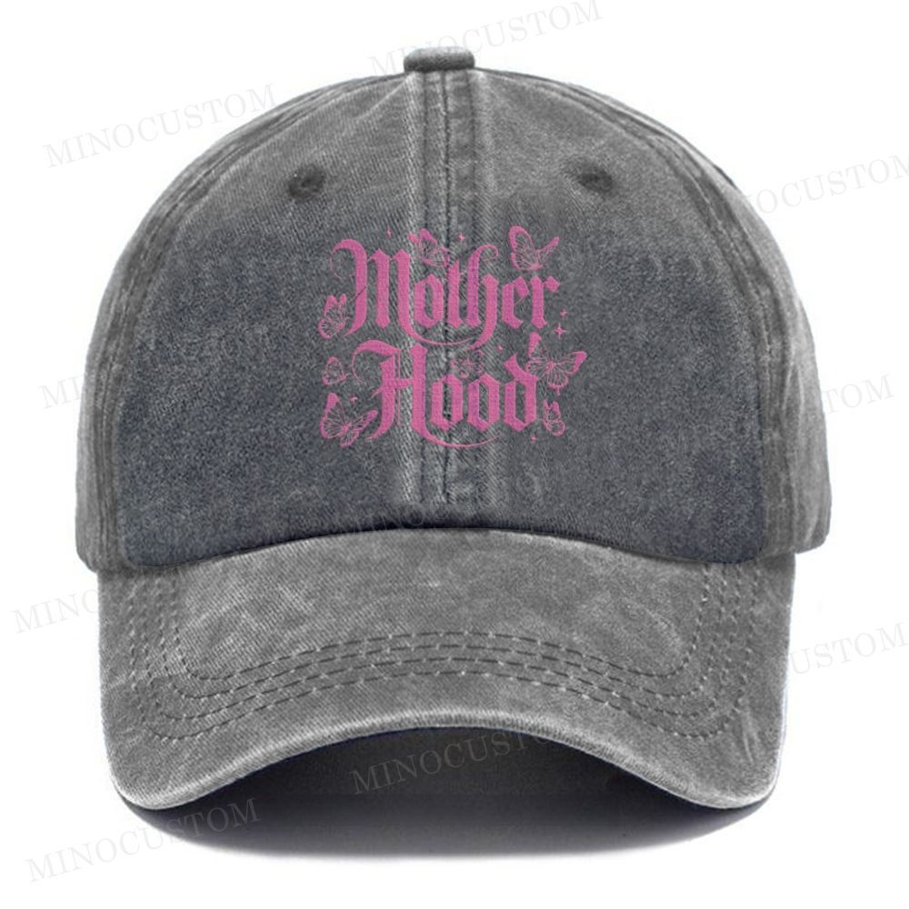 Mother Hood Butterfly Vintage Casual Washed Cap