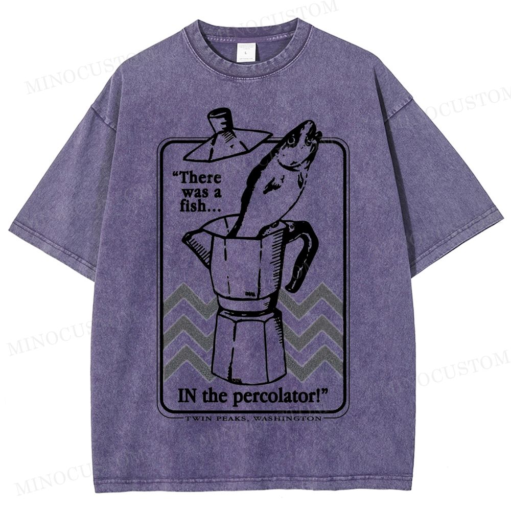 "There Was A Fish In The Percolator" Twin Peaks Vintage Washed T-Shirt