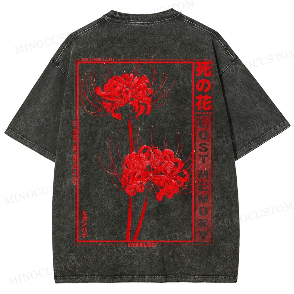 The Flower of Death (Lycoris radiata) Washed T-Shirt 