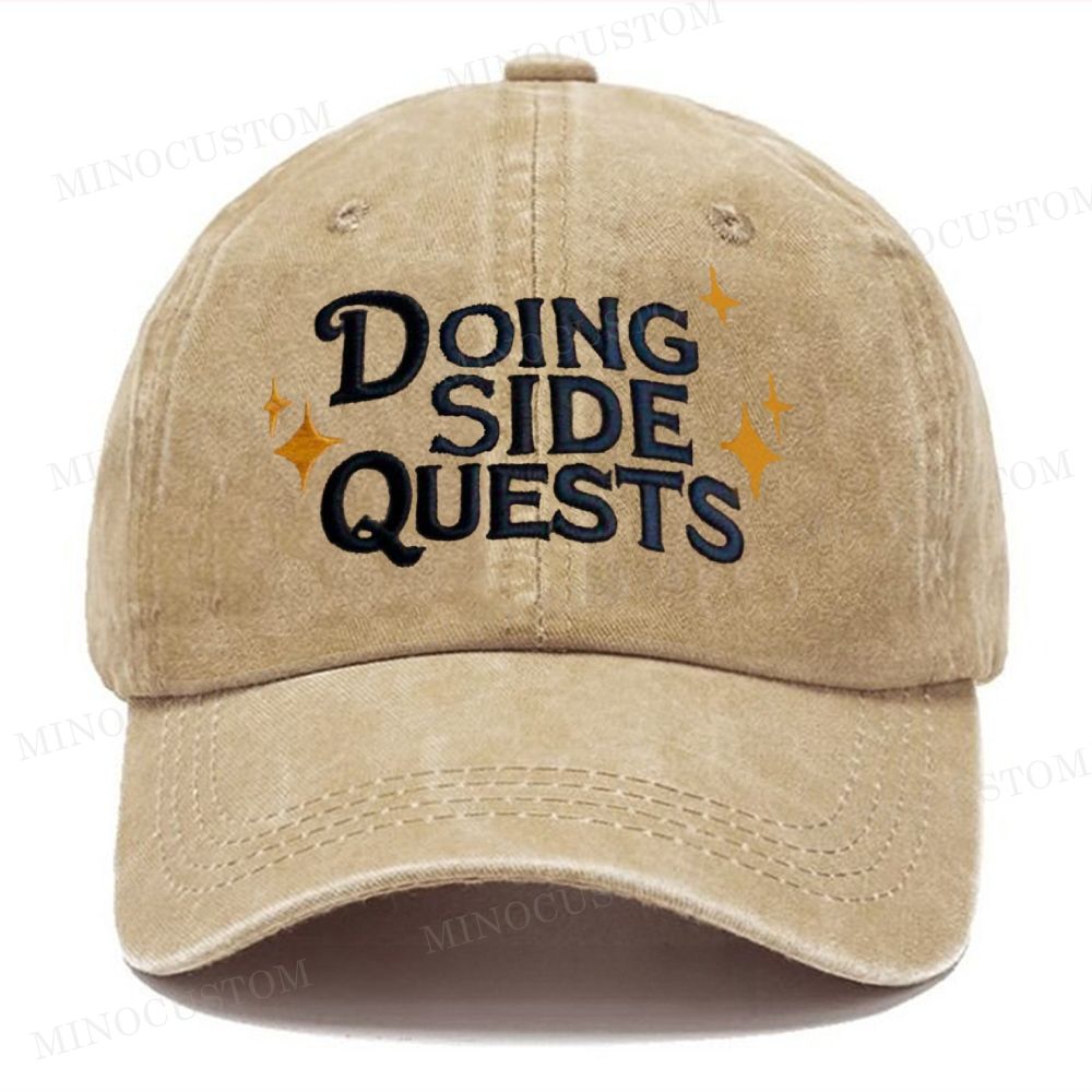 (Embroidery) Doing Side Quests  Washed Cap 
