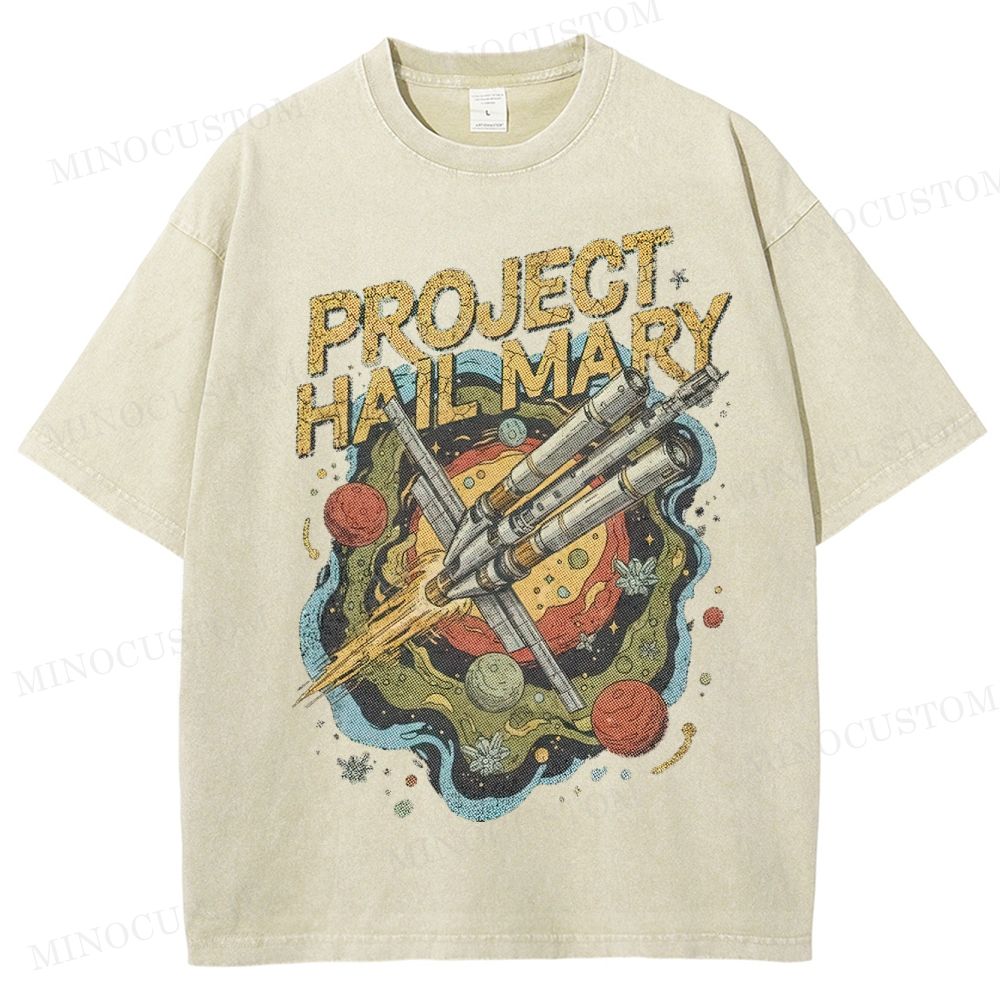 Project Hail Mary Space Rocket Washed T-Shirt