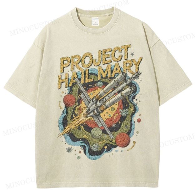 Project Hail Mary Space Rocket Washed T-Shirt