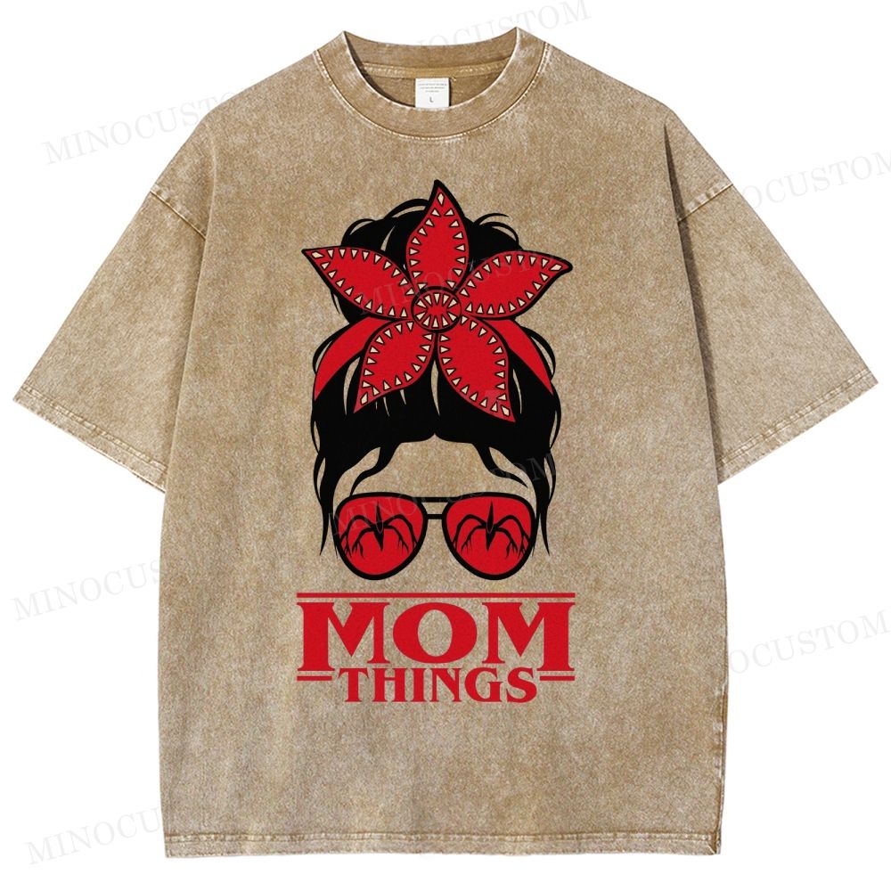 "Mom Things" Demogorgon Washed T-Shirt