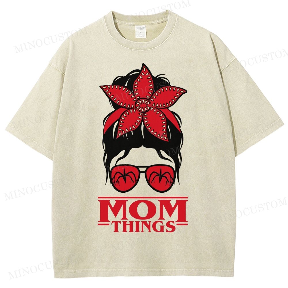 "Mom Things" Demogorgon Washed T-Shirt