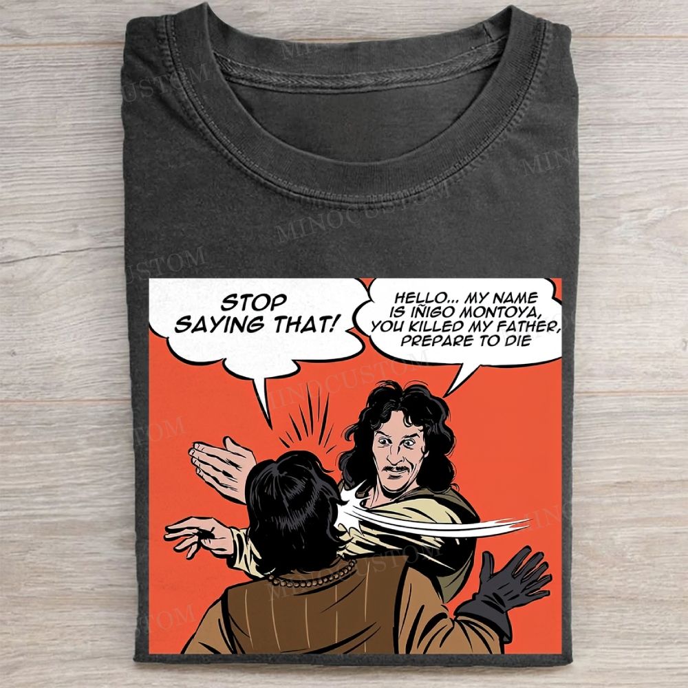  Inigo Montoya Comic Scene Vintage Washed Tee