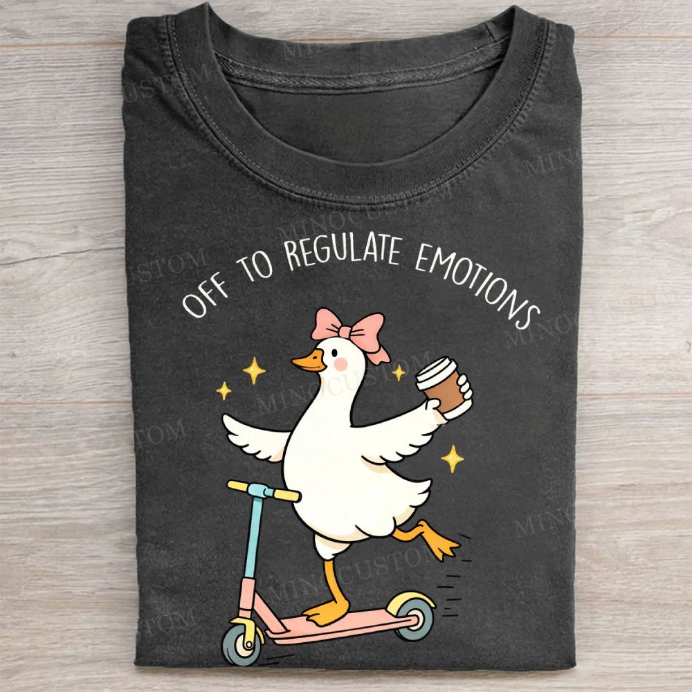 Off To Regulate Emotions Washed Tee 